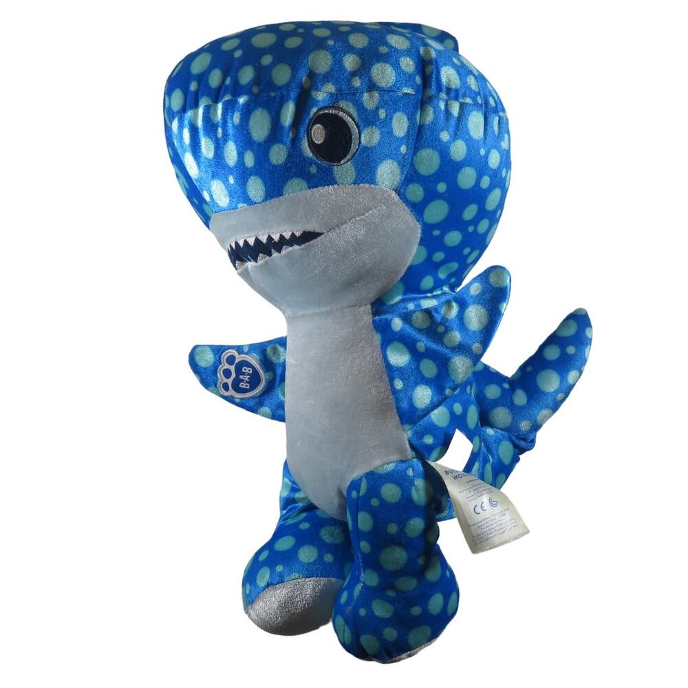 Build-A-Bear Shark Week Plush Blue Dot 17" Toy Stuffed Animal